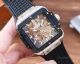 New Copy Hublot Unico Square Bang Skeleton Blue Rubber Strap Watches (4)_th.jpg